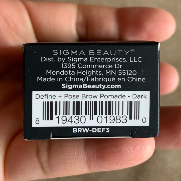 NIB SIGMA BEAUTY DEFINE + POSE BROW POMADE DARK BROWN - Picture 11 of 13